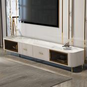 Minimalist Restaurant Wine Shelf TV Unit image