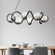 Wave Glass Globe LED Chandelier