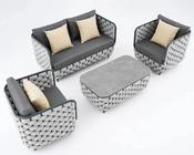 Leisure courtyard rattan chair furniture set for Chinese villas, balconies, and outdoor light-filled rooms