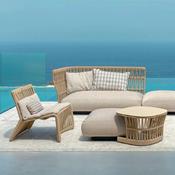 Nordic outdoor sofa set, perfect for courtyards, rattan furniture for outdoor swimming pools and home stays, featuring a leisure double suite image