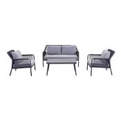 Fabric sofa for the living room, outdoor Nordic courtyard set with a light luxury design, ideal for accommodating multiple people image