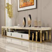 Metal Marble Top TV Unit image