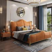 Custom Leather Bed Frame – Made to Order image