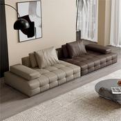 Lawrence Sofa – Italian Cowhide Straight-Line Leather Sofa for Modern Apartments