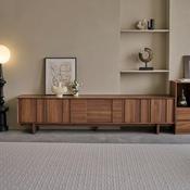 Retro Walnut Solid Medieval French TV Unit – Custom Made Living Room Media Console