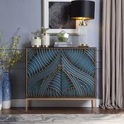 Light Luxury Solid Wood Entrance Cabinet – American Style Decorative Shoe Storage