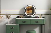 Luxury LED Mirror Expandable Dressing Table – Custom Made Bedroom Vanity Set