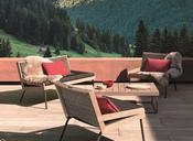 Teak &amp; Aluminum Outdoor Sofa Set with Coffee Table – Weatherproof Garden Lounge Furnitur