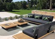 Modern Teak Garden Sofa Set – L-Shaped Outdoor Sofa Set – Custom Made