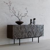 Carved Solid Wabi Sabi For Sideboard Cabinet – Custom Made Living Room Storage