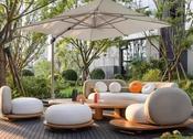 Modern Cloud Shape Outdoor Lounge Set – Teak Garden Sofa Set – Custom Made