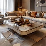 Marble Microcrystalline Stone For Coffee Table – Custom Made Living Room Centre Table