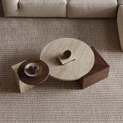 Custom Made Round Marble Coffee Table Set