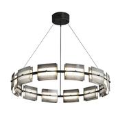 Ribbed Glass LED Chandelier – Round &amp; Linear Options