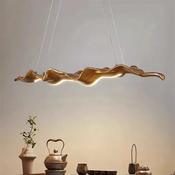 Wavy Resin Pendant Light – Artistic LED Suspension Fixture for Dining Room &amp; Tea Lounge image