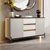 Modern Wooden Buffet Sideboard Cabinet – Luxury Marble Top Dining Room and Living Room Furniture for the Home image
