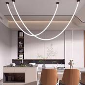 Floating Loop LED Chandelier – Minimalist Sculptural Ceiling Light
