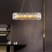 LED Glass Rod Chandelier – Modern Art Deco Dimmable Ceiling Light