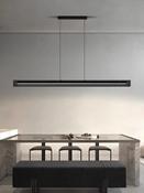 Sleek Black Linear LED Pendant Light