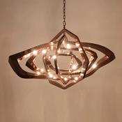 Postmodern LED Ring Chandelier – Stainless Steel Sculptural Design