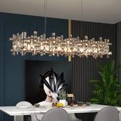 Luxury Grid Crystal Chandelier – Modern Statement Light