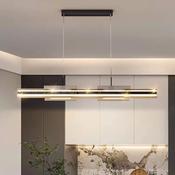 Modern Rectangular LED Pendant Light – Dining Room &amp; Kitchen Chandelier