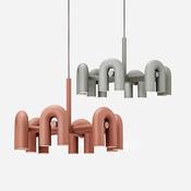 Nordic U-Shaped Designer LED Chandelier – Sculptural Flush Mount Pendant Light