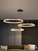 Luxury LED Ring Chandelier – 3-Tier Nordic Pendant