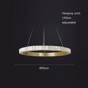Onyx Ring LED Chandelier – Luxury Halo Pendant