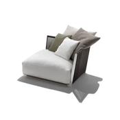 L-Shaped Outdoor Rattan Sofa – Waterproof Courtyard Seating with Washable Covers image