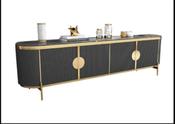 Rock Panel Postmodern Minimalist Sleek TV Unit image