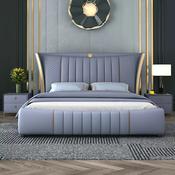 Custom Leather Bed Frame – Made to Order image