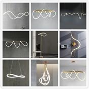 Music-Note LED Ring Chandelier – Gold Art Deco Pendant