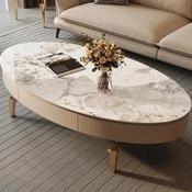 Custom Made High-end light luxury coffee table and tea table set, designed for a living room . Ideal for small spaces, this elegant coffee table adds sophistication to your home image