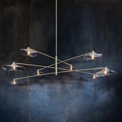 Modern Leaf Glass Chandelier