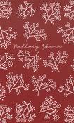Nollaig Shona – Cárta A6 – Patrún le Cuileog (Cúlra dearg)