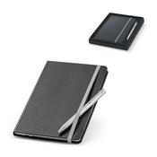 Ball-pen and A5 leather notepad with strap