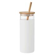 Glass bottle With Lid &amp;amp; Straw