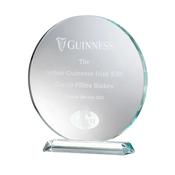 Galway Crystal Engraved Large Round Trophy