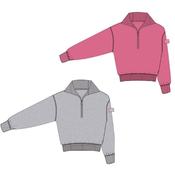 RIBBED QUARTER ZIP