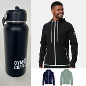 Gym &amp;amp; Coffee CHILL HOODIE Mens &amp;amp; Hydrate Bottle 1L