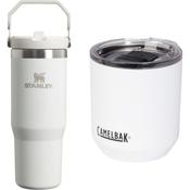 Stanley 890 ml IceFlow™ flip straw tumbler &amp;amp; CamelBak® Horizon Rocks 300 ml vacuum insulated tumbler