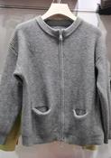 DOUBLE ZIP CARDIGAN GREY