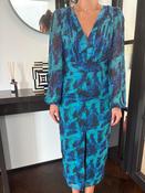 MIMI DRESS BLUE ABSTRACT