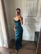 TEAL SATIN MIDI image