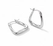 SILVER GEOMETRIC HOOP image
