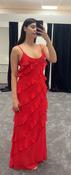 RED FRILL DRESS image
