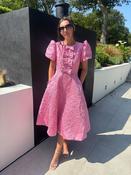EMMY PINK JACQUARD BOW DRESS image