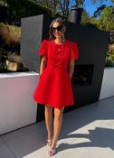 RED MINI BOW DRESS image