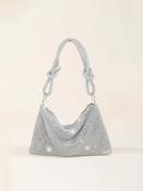 SILVER CHAIN DIAMONTE BAG image